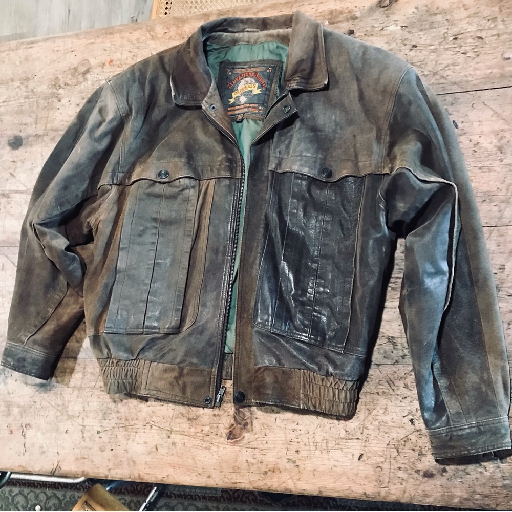 90’s Vintage Leather Bomber Size Large